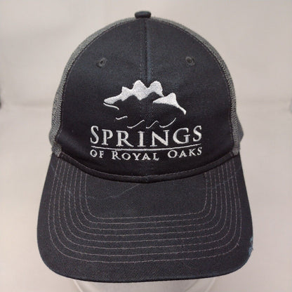 Springs of Royal Oaks Snapback Mesh Back Trucker Hat Black OSFA Embroidered