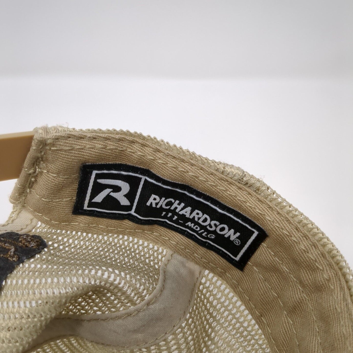 Chica's Futbol Club Snapback Trucker Hat Tan M/L Mesh Back Embroidered