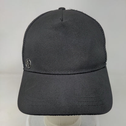 Gaiam Snapback Mesh Back Trucker Hat Black One Size Solid Adjustable