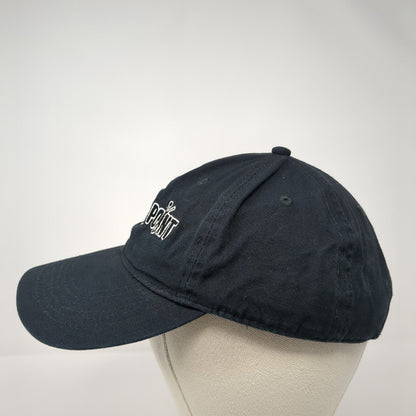 Tennis Point Strapback Hat Black One Size Adjustable Embroidered Port & Company