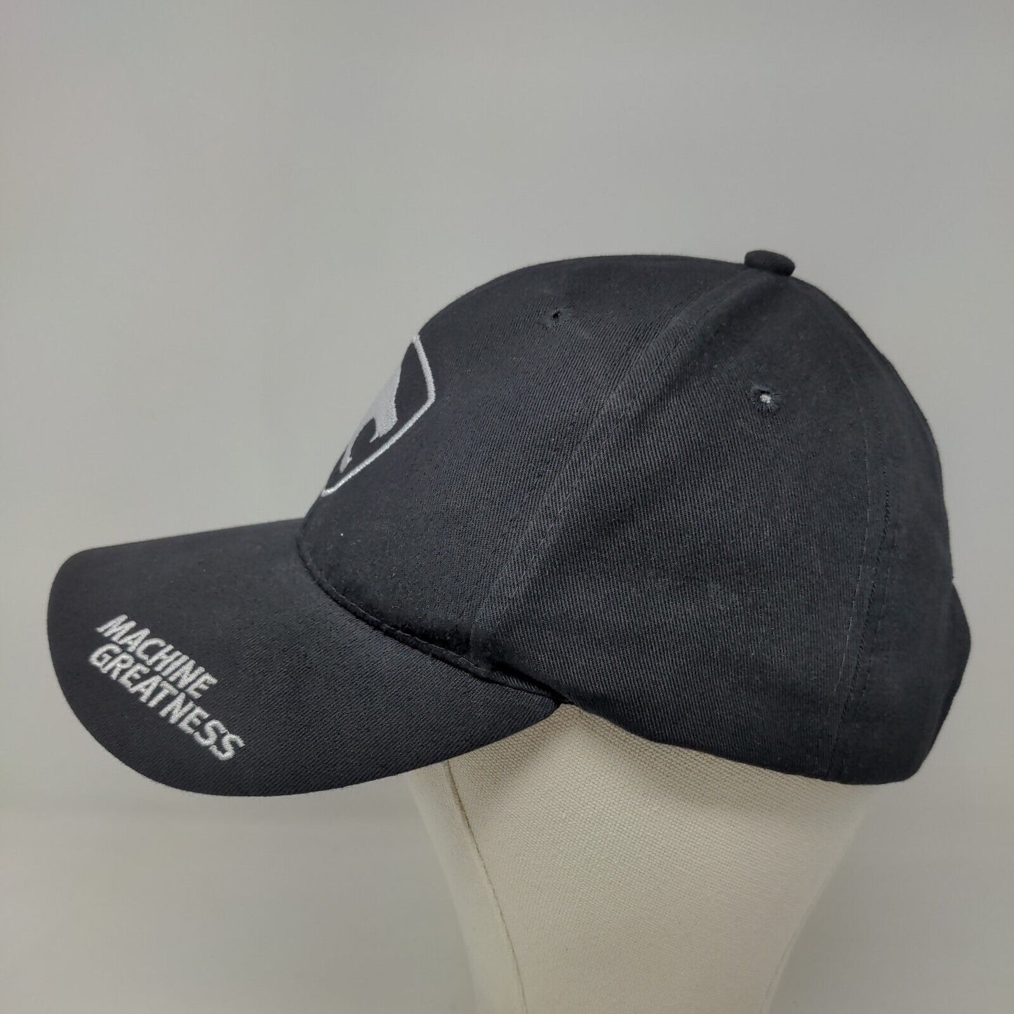 Doosan Machine Tools Men's Strapback Hat Black Embroidered Logo Adjustable