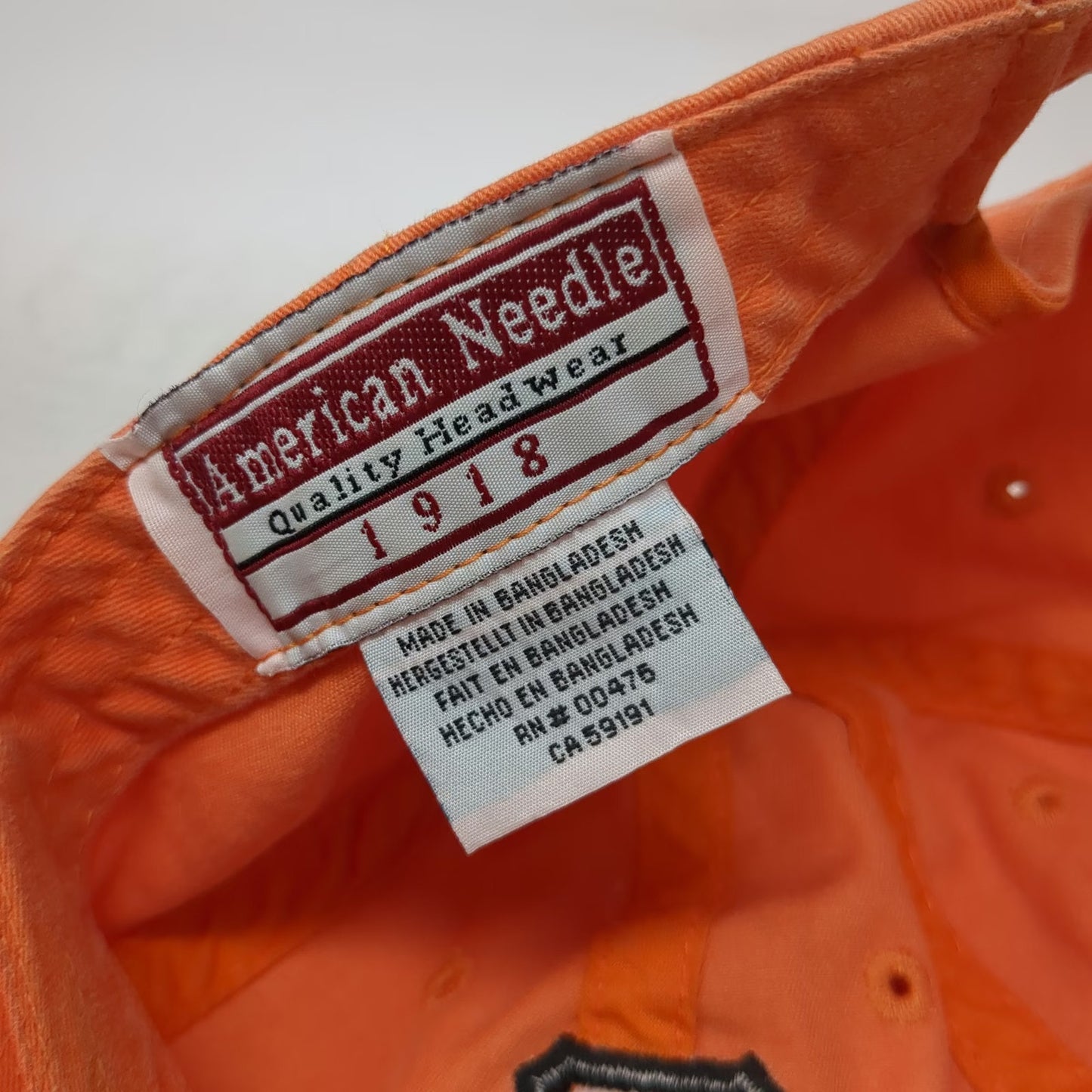 American Needle San Francisco Giants MLB Baseball Cap Orange OSFM Brim Graphic