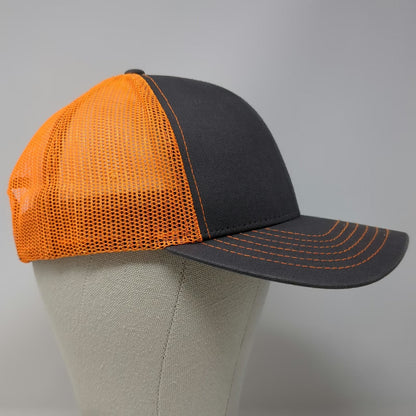 Outdoor Cap Simpson Strong-Tie Trucker Hat Gray Orange One Size Snapback Mesh