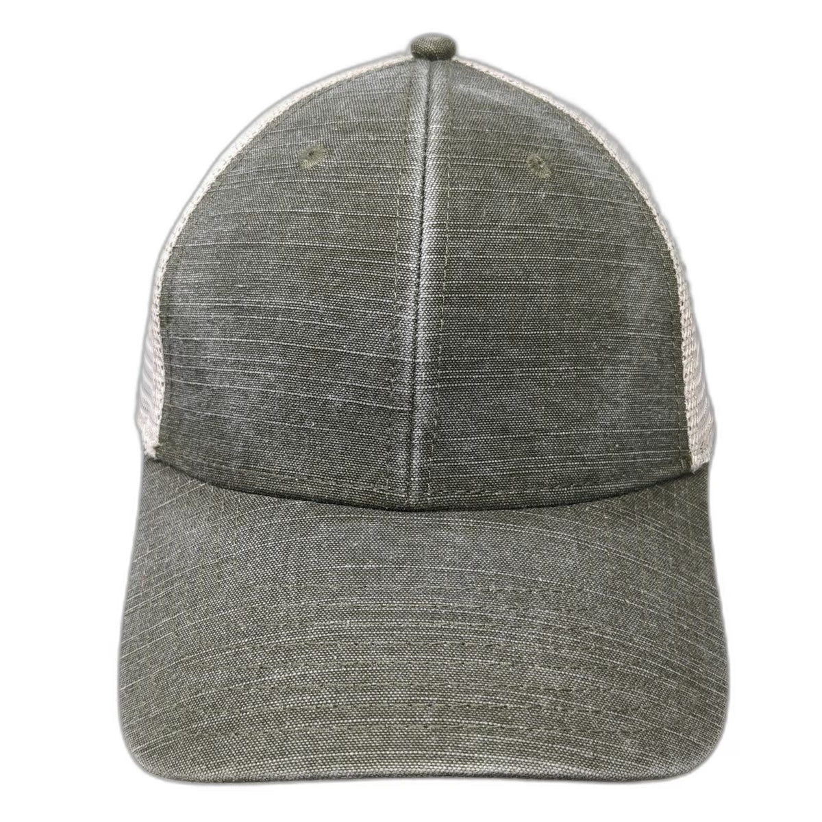 American Needle Trucker Hat Green One Size Mesh Back Snapback Blank Cotton Hat