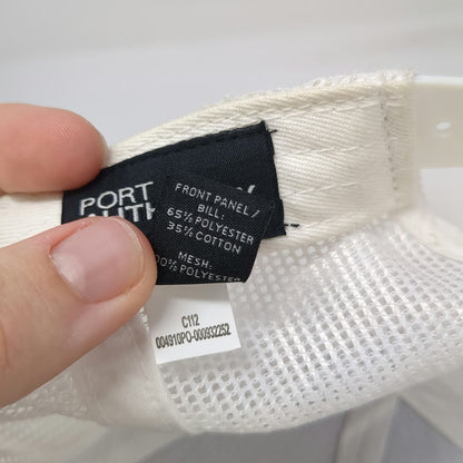 Port Authority Trucker Hat Gray One Size Snapback Mesh Back River Buddies Fish