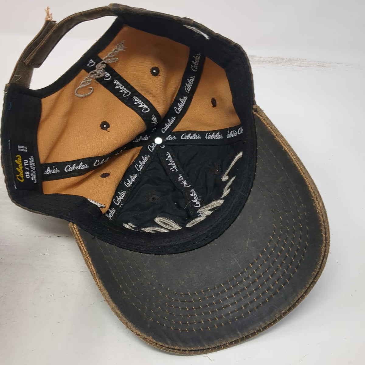 Cabela's Baseball Cap Brown OSFM Gonzales Louisiana Embroidered Strapback Hat