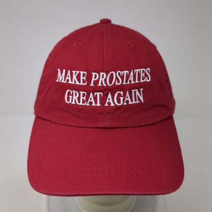 Make Prostates Great Again Strapback Hat Red One Size Adjustable Port & Company