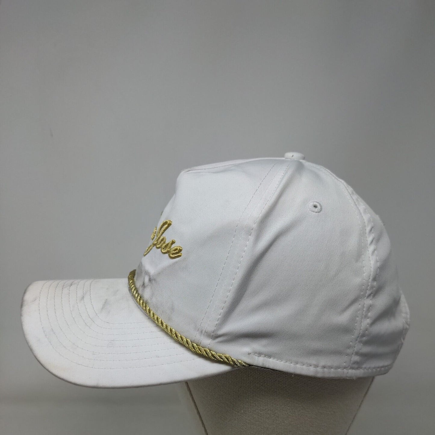 San Jose Snapback Hat White OSFA Adjustable Embroidered Rope 6 Panel Imperial
