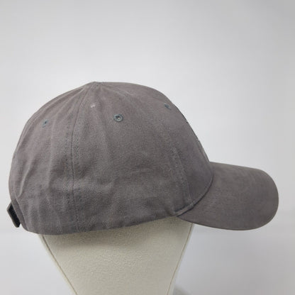 Troy Strapback Baseball Cap Gray One Size Adjustable Embroidered Vented Holes