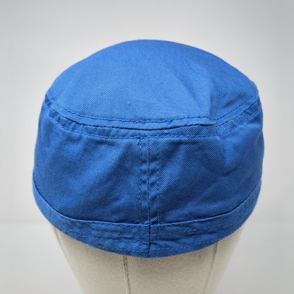 J. Linderberg Cadet Army Cap Blue Medium Lightweight Emblem Blank Cotton