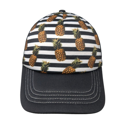 Pineapple Snapback Trucker Hat Multicolor One Size Adjustable Mesh Back 6 Panel