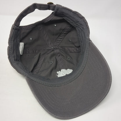 Monogram Slideback Baseball Cap Gray One Size Adjustable Embroidered 6 Panel