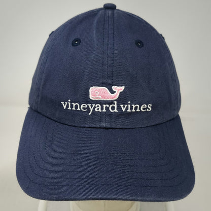 Vineyard Vines Baseball Cap Blue One Size Whale Logo Strapback Cotton Fabric Hat