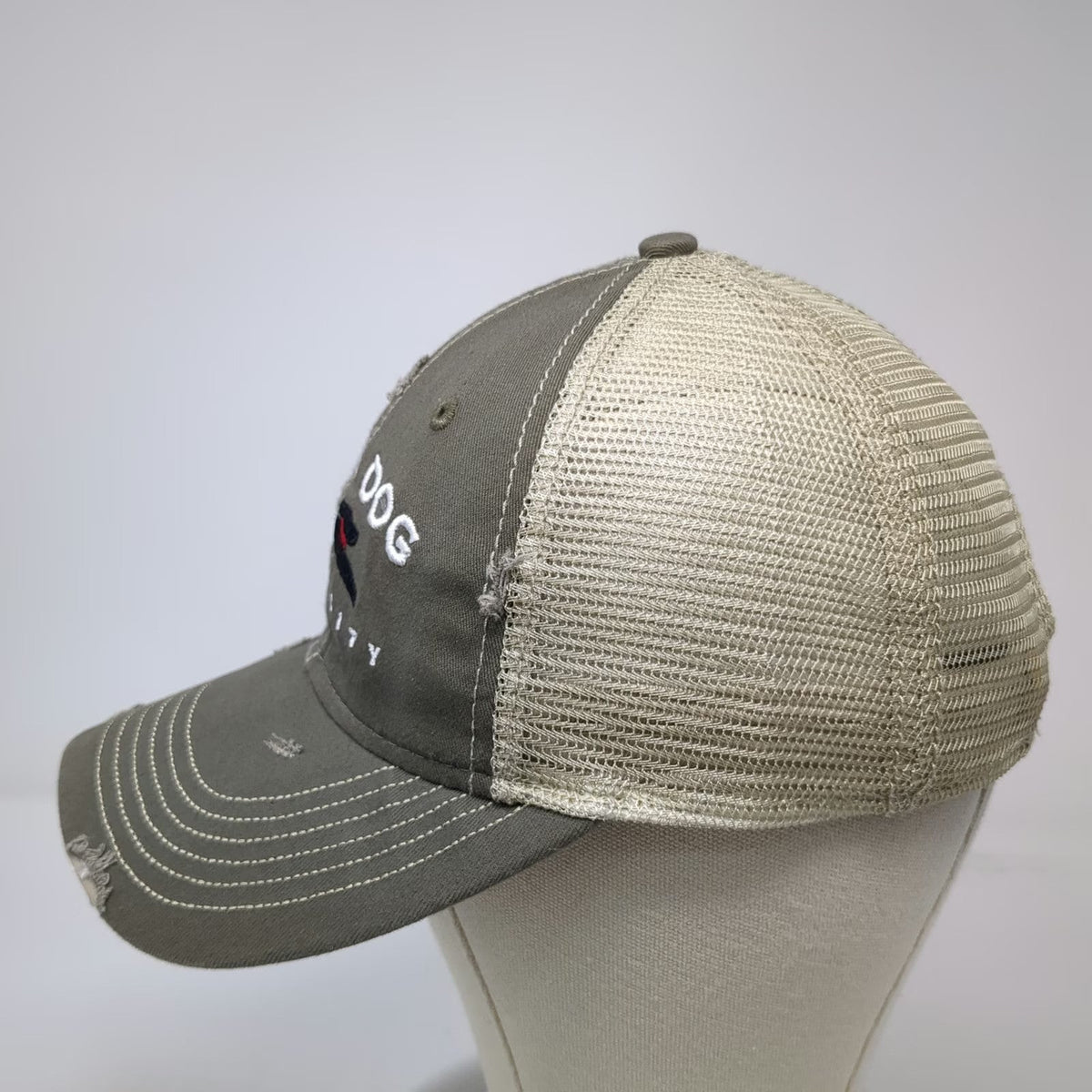 Sportsman Baseball Cap Brown One Size Blind Dog Park City Mesh Restaurant Hat