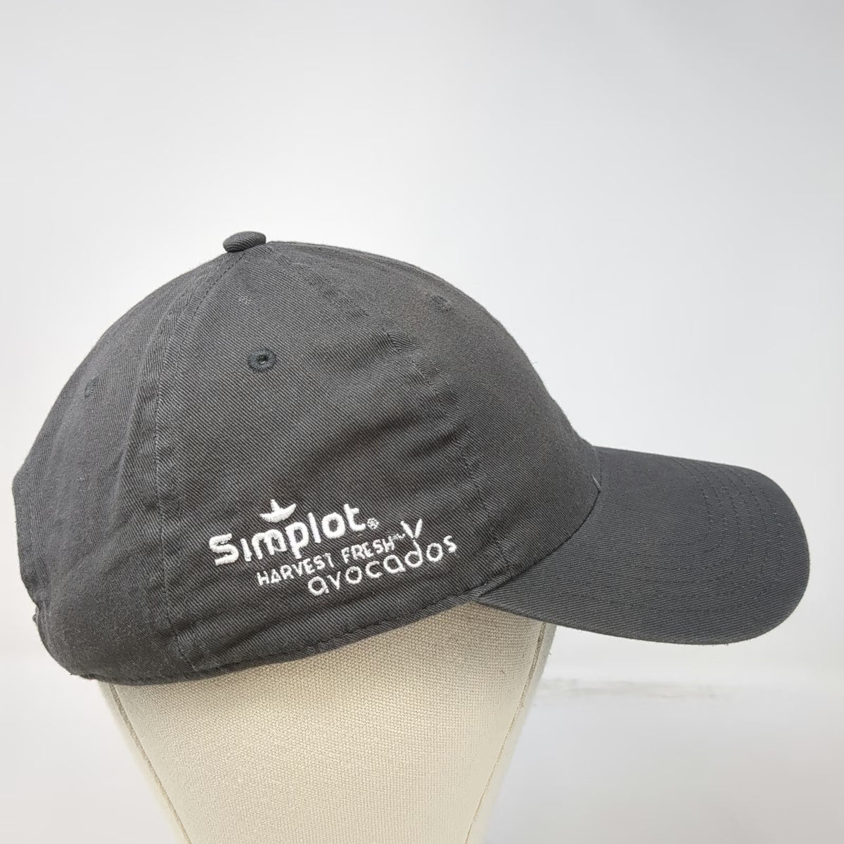 Otto Baseball Cap Gray One Size Avocado Simplot Harvest Fresh Cotton Hat