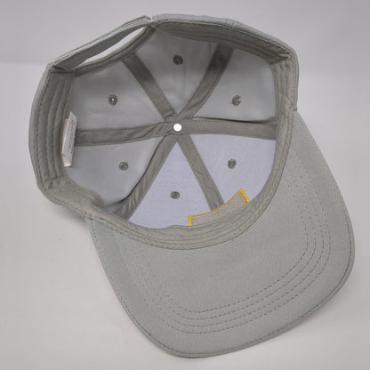 Rhinoceros Strapback Hat Gray Youth One Size Adjustable Solid 6 Panel