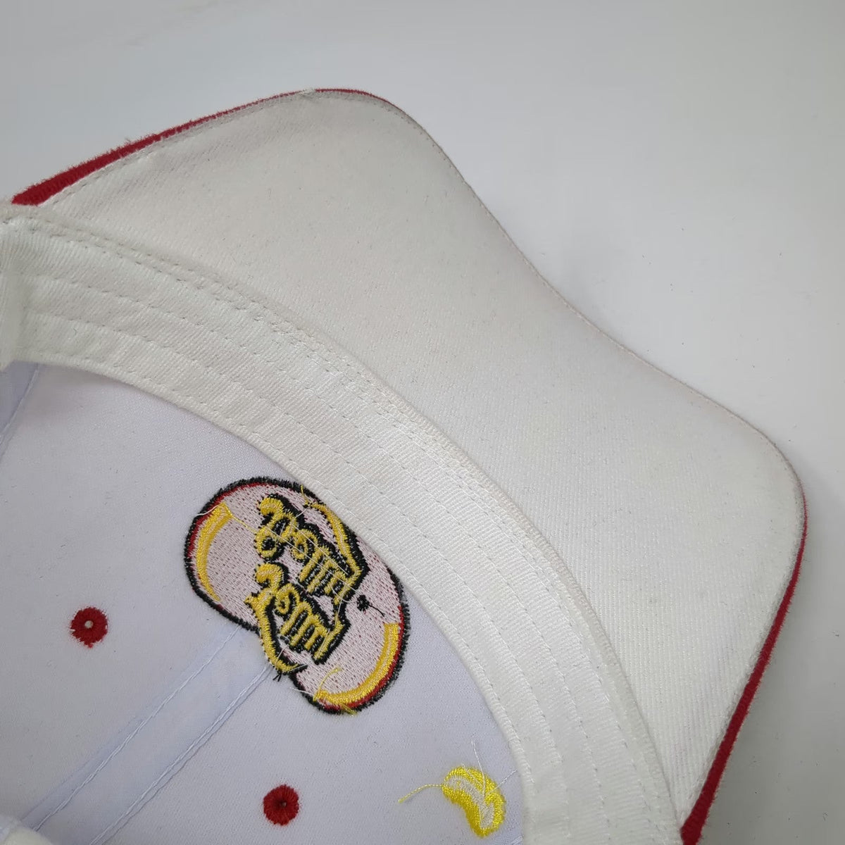 Town Talk Baseball Cap White One Size Jelly Belly Embroidered Candy Beans Hat