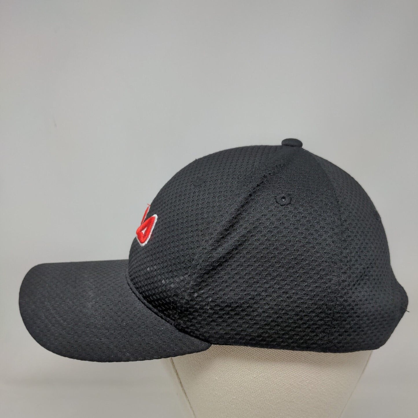 FILA Snapback Hat Black One Size Adjustable Embroidered Breathable Polyester