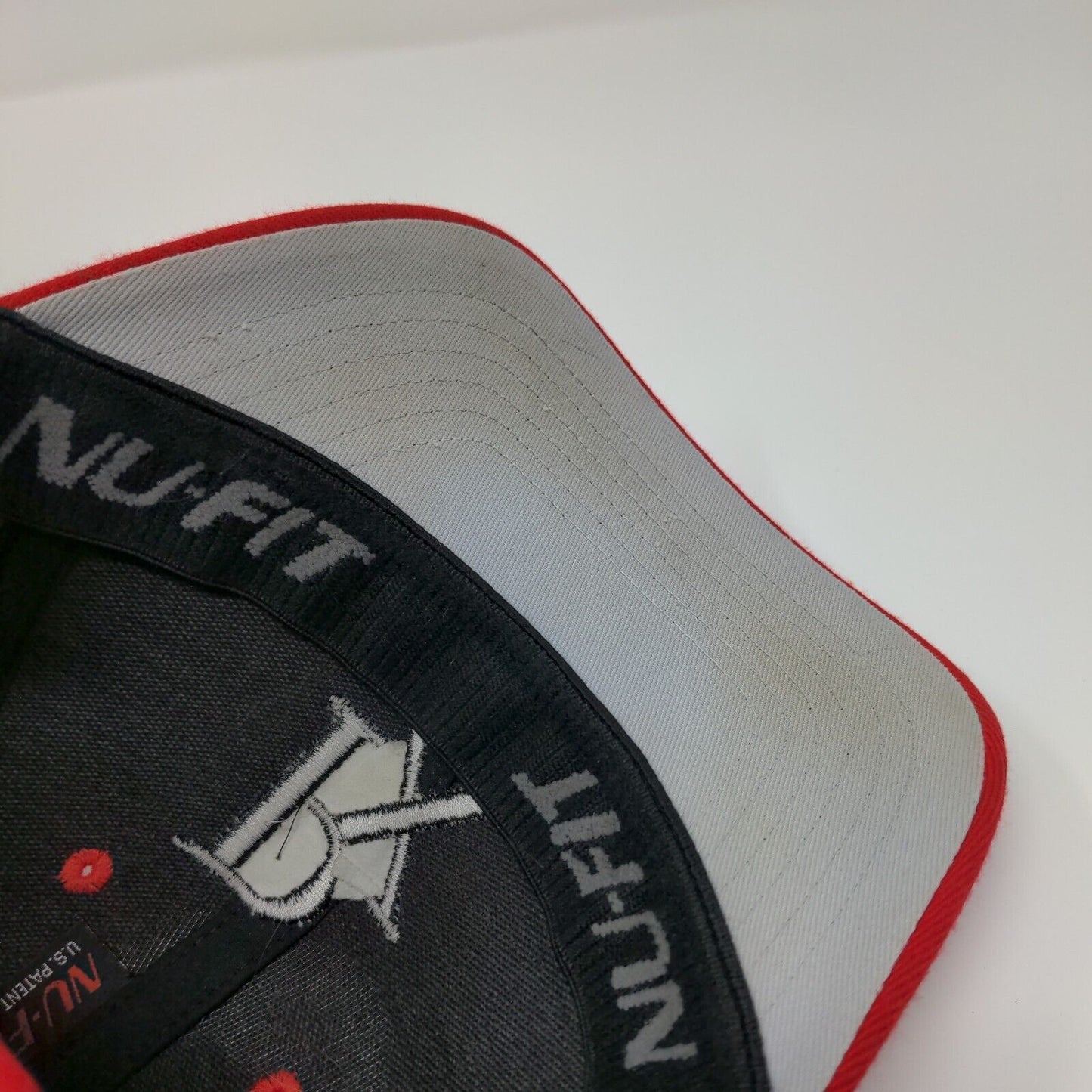 Rx Fitted Hat Red Large/XL Nu-Fit Embroidered Solid 6 Panel KC Caps