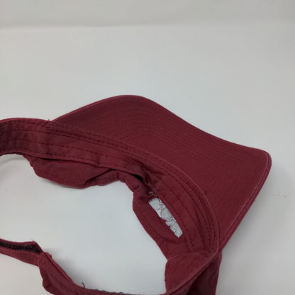 Row Adventures Strapback Visor Hat Red OSFM Adjustable Embroidered