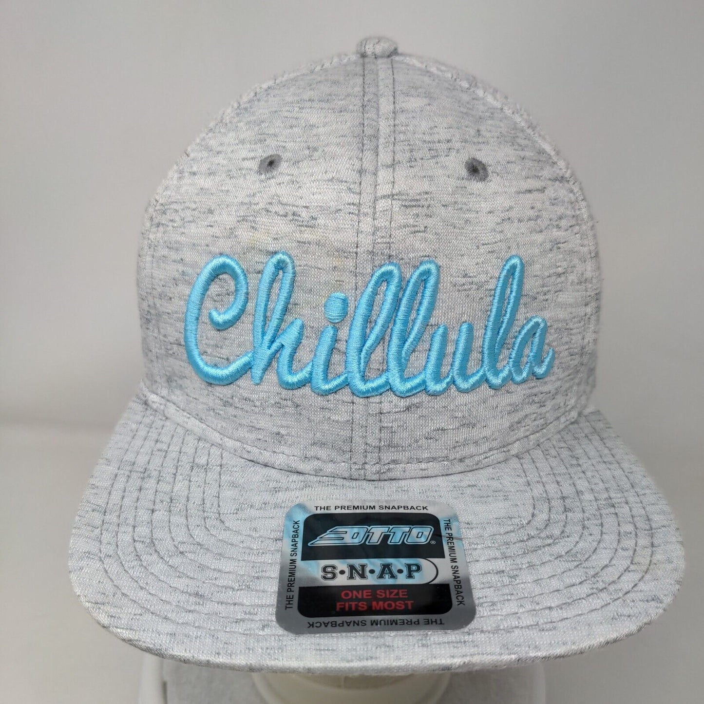 Chillula Snapback Hat Gray OSFM Adjustable Embroidered 6 Panel Comfy Otto
