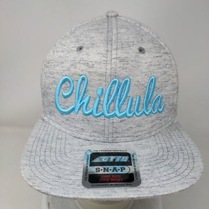 Chillula Snapback Hat Gray OSFM Adjustable Embroidered 6 Panel Comfy Otto