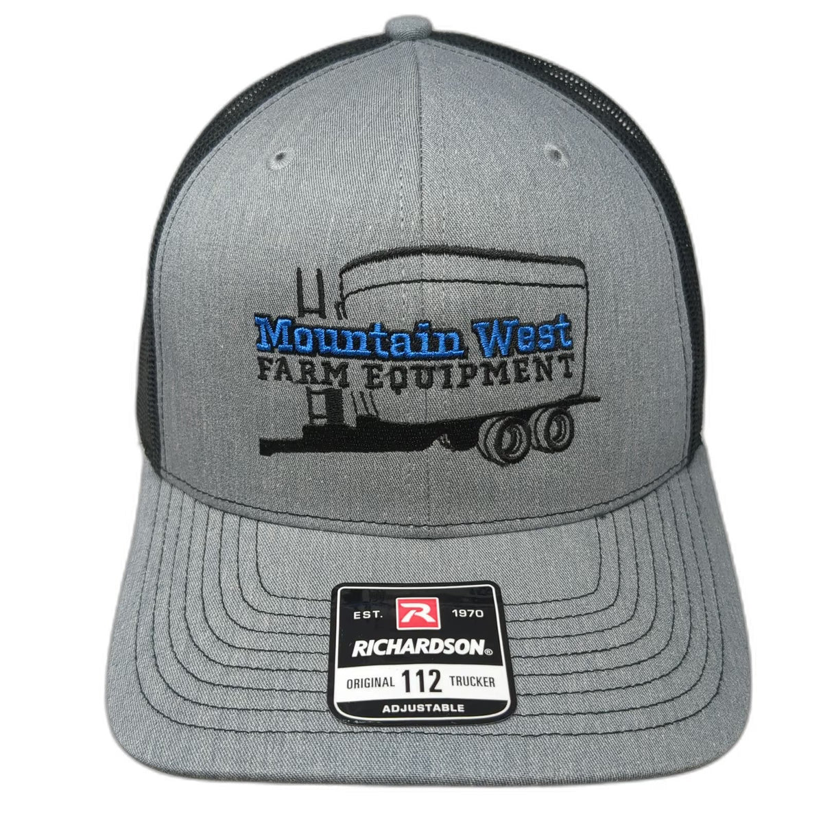 Richardson Trucker Hat Gray One Size Snapback Mountain West Laird Farm Equipment