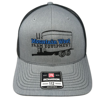 Richardson Trucker Hat Gray One Size Snapback Mountain West Laird Farm Equipment