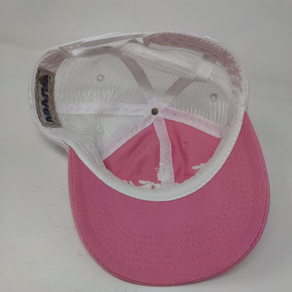 Beaufort Belle Snapback Trucker Hat Pink One Size Adjustable Mesh Back Adams