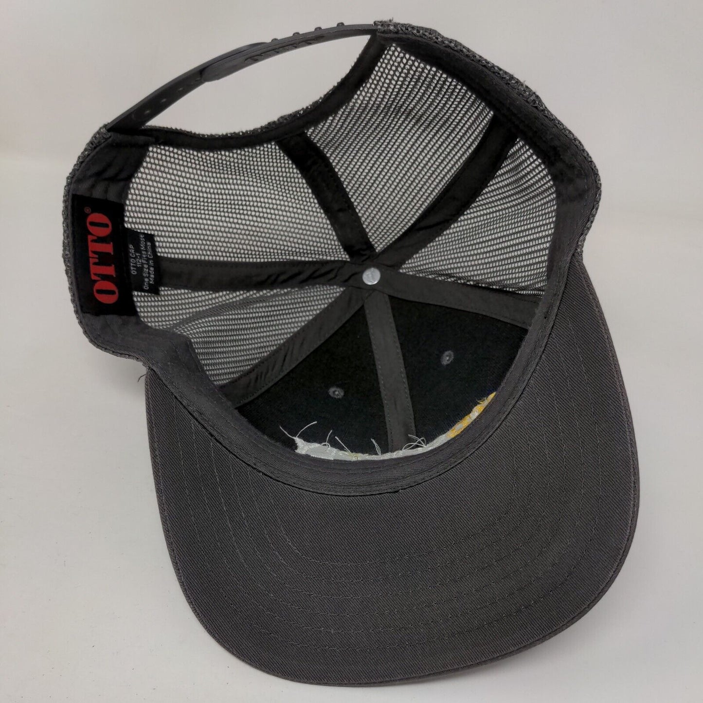HD Supply Snapback Mesh Back Trucker Hat Gray OSFM Embroidered Otto