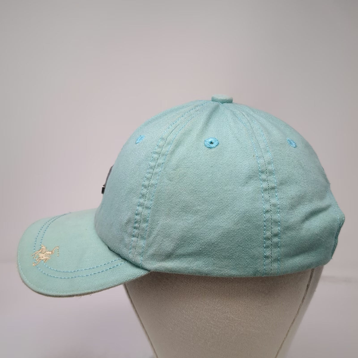 Polo Academy Baseball Cap Blue OSFM Slideback Embroidered Cotton Patch Logo Hat