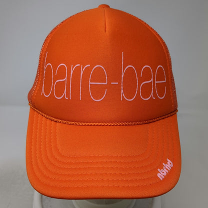Otto Trucker Hat Orange One Size Barre Bae Nbrhd Fitness Mesh Back Snapback