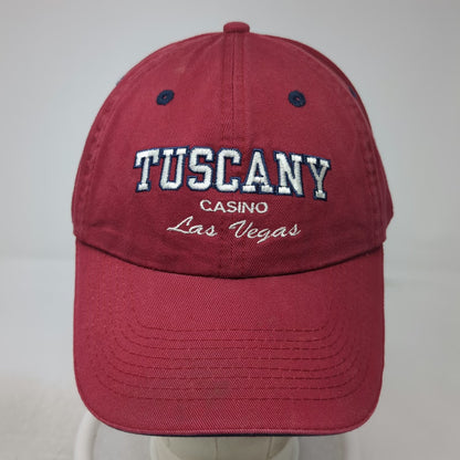 Attitude 101 Baseball Cap Red One Size Tuscany Casino Las Vegas Embroidered Hat