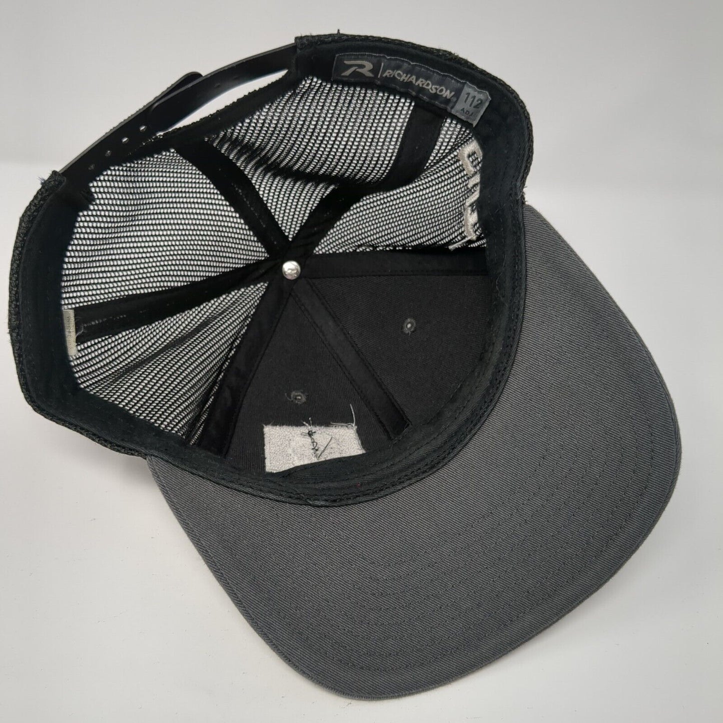 FMT Snapback Mesh Back Trucker Hat Gray One Size Embroidered Logo