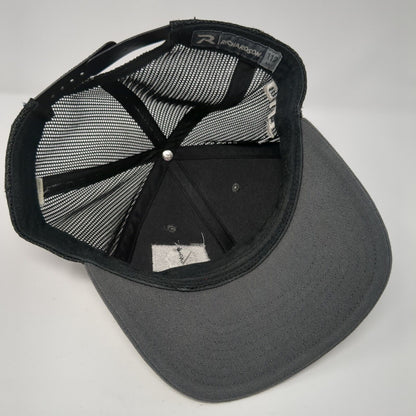 FMT Snapback Mesh Back Trucker Hat Gray One Size Embroidered Logo