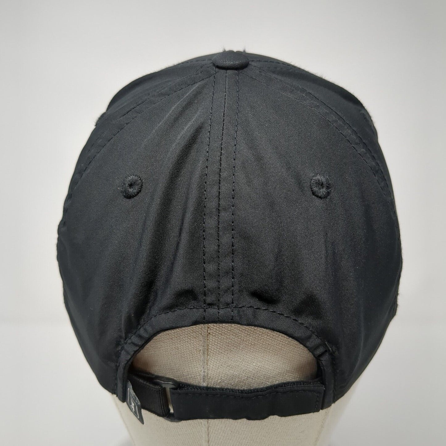 PGA Tour Strapback Golf Hat Black One Size Adjustable Striped Pro Series