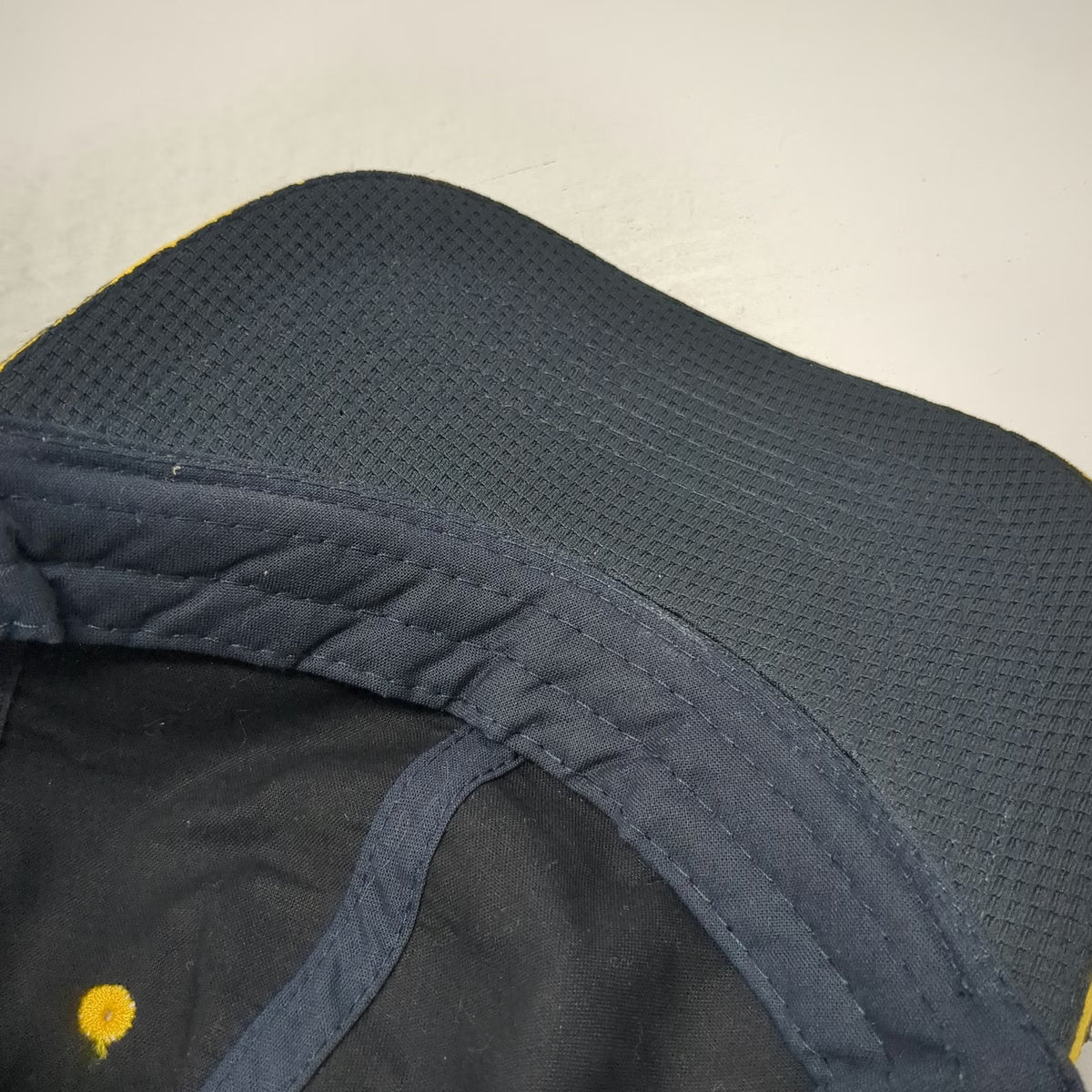 McDonald's Snapback Blue Hat One Size Waffle Texture Contrast Piping M Logo