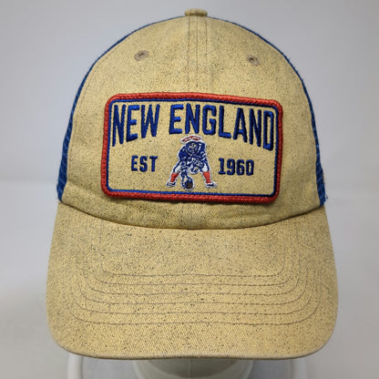 New England Patriots NFL '47 Trucker Hat Beige Blue One Size Snapback Mesh Patch