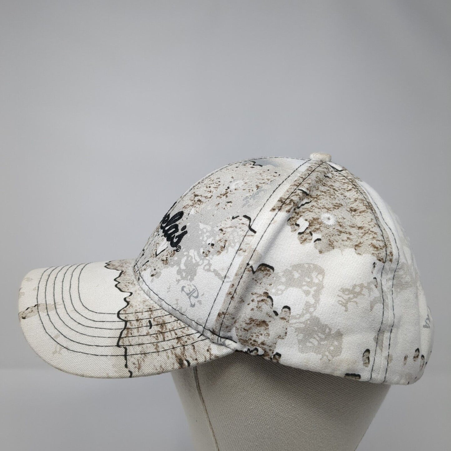 Cabela's Snapback Hat Tundra Camo One Size Adjustable Embroidered