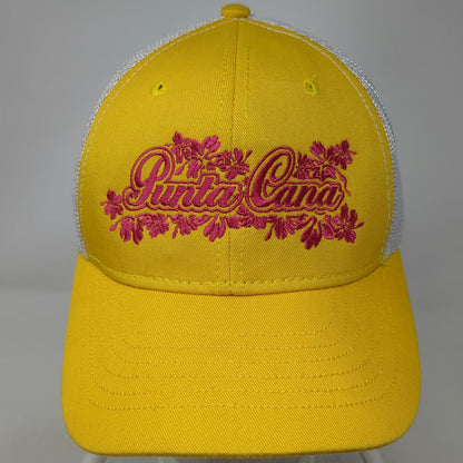 La Treinta y Dos Trucker Hat Yellow Size L Mesh Back Snapback Punta Cana Pink