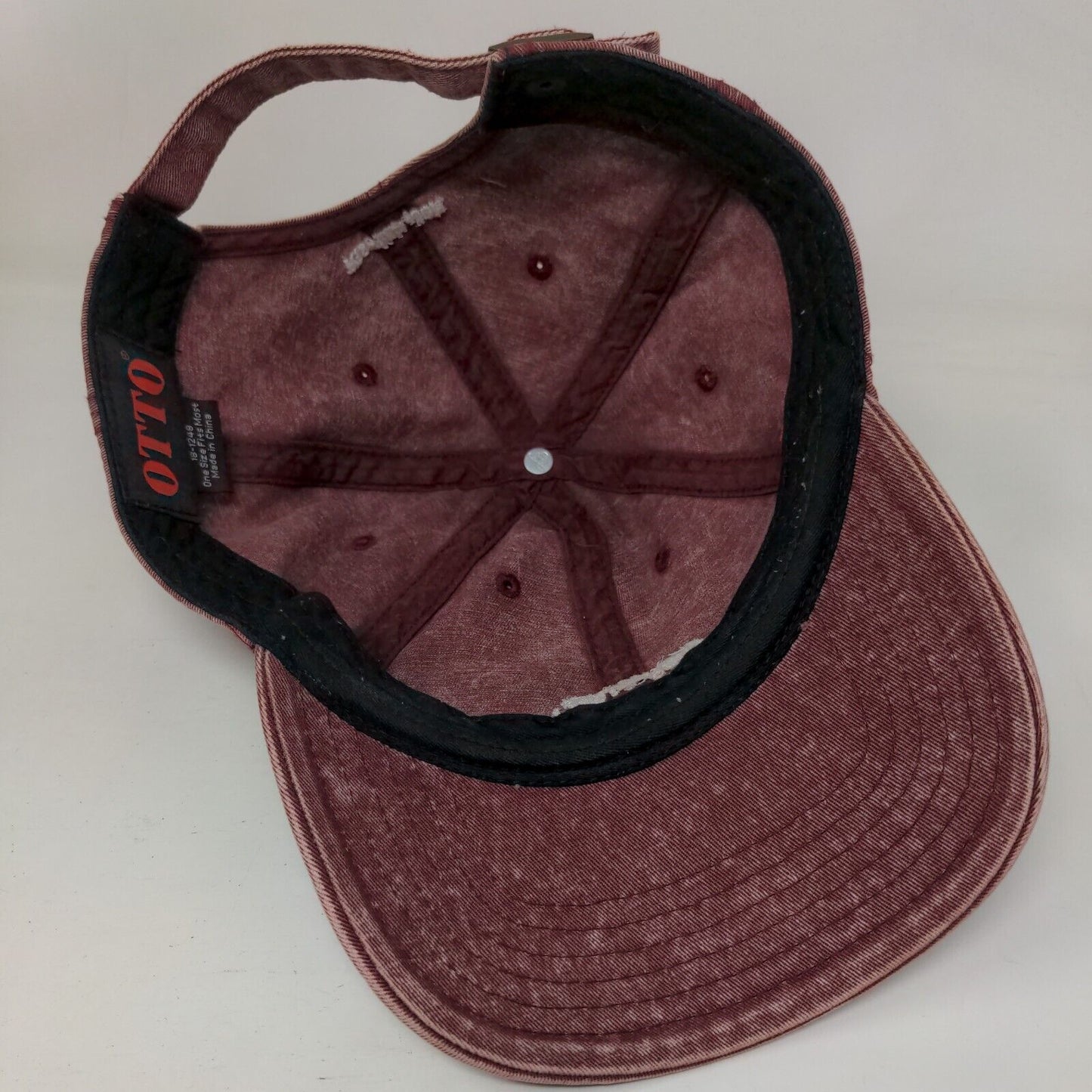 Good Stuff Slideback Hat Red OSFM Solid Adjustable Embroidered Otto
