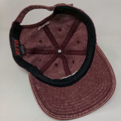 Good Stuff Slideback Hat Red OSFM Solid Adjustable Embroidered Otto