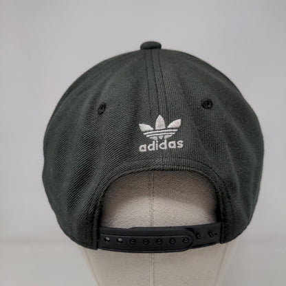 Adidas Trefoil Snapback Hat Black OSFM Embroidered 6 Panel Vent Holes