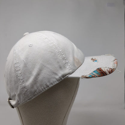 American Needle Slideback Hat White One Size Adjustable Solid 6 Panel