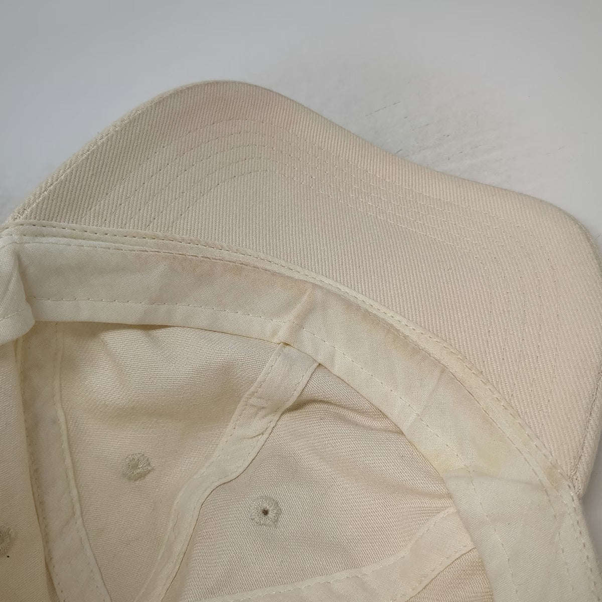 H&M Baseball Cap Beige One Size Solid Plain Blank Cotton Twill Adjustable Hat