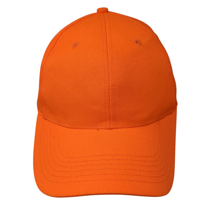 Signatures Snapback Hat Orange One Size Adjustable Vented Holes Blank