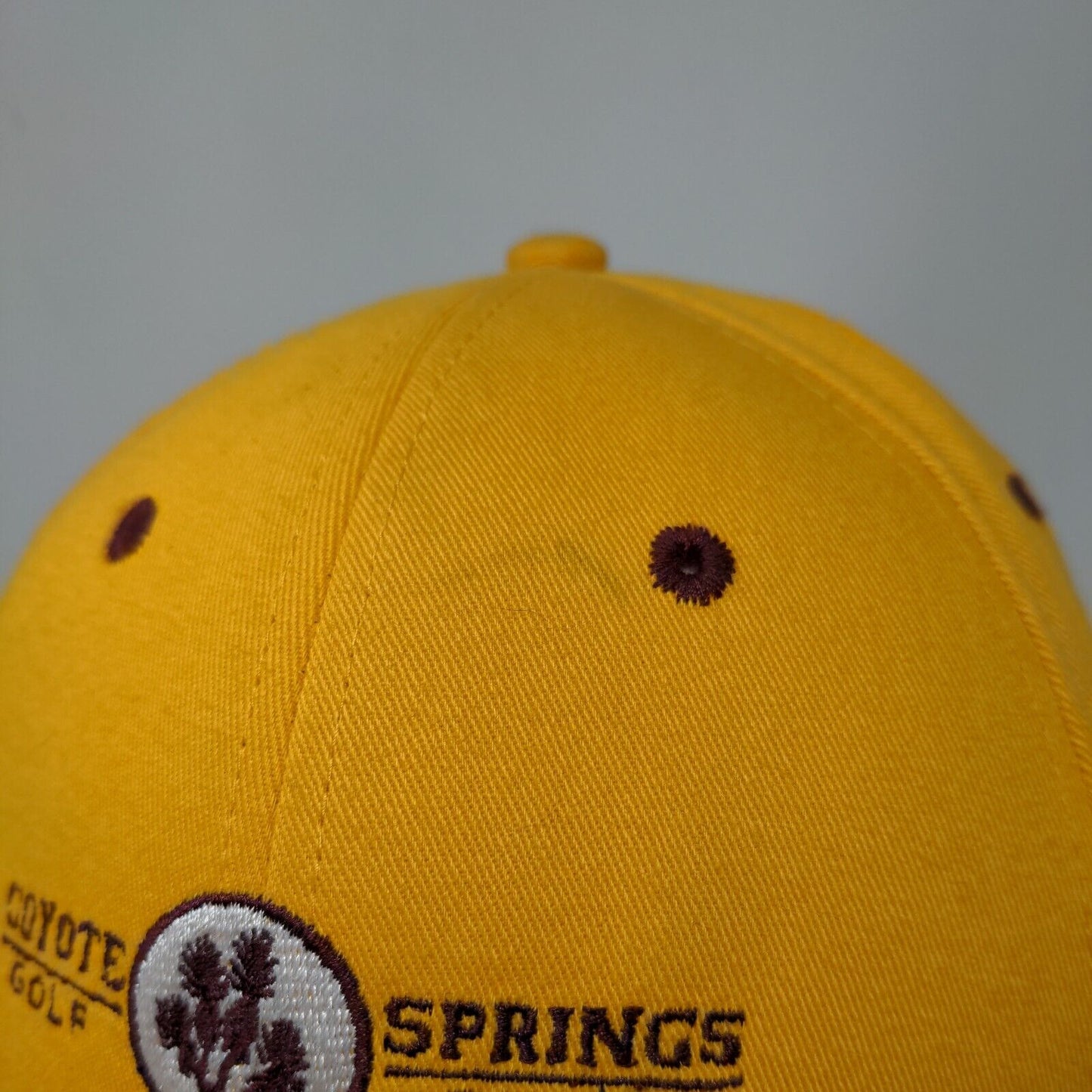 Coyote Springs Golf Club Strapback Hat Yellow One Size Embroidered