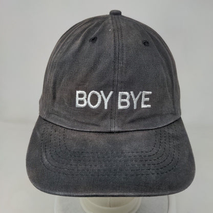 Boy Bye Slideback Hat Black One Size Adjustable Embroidered 6 Panel