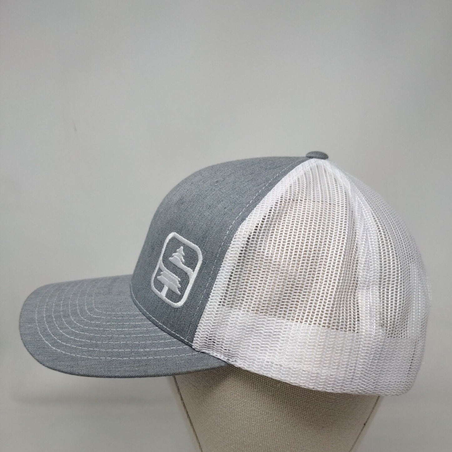 Pine Tree Snapback Trucker Hat Gray One Size Adjustable Mesh Back Richardson