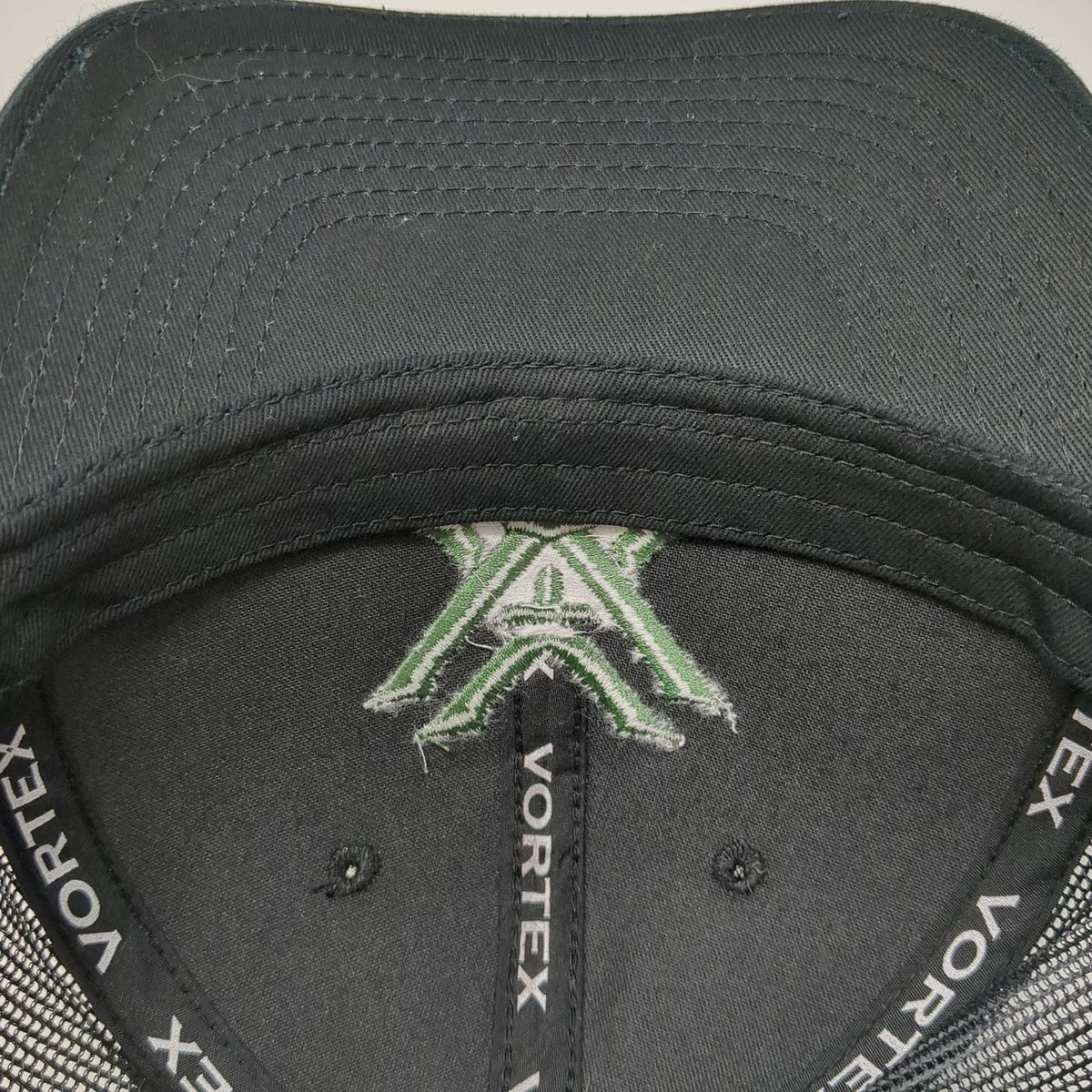 Vortex Trucker Hat Black One Size Mesh Back Snapback Logo Hunting Shooting Cap